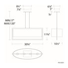 dweLED - Park Avenue 30.6" LED Linear Pendant - Lights Canada