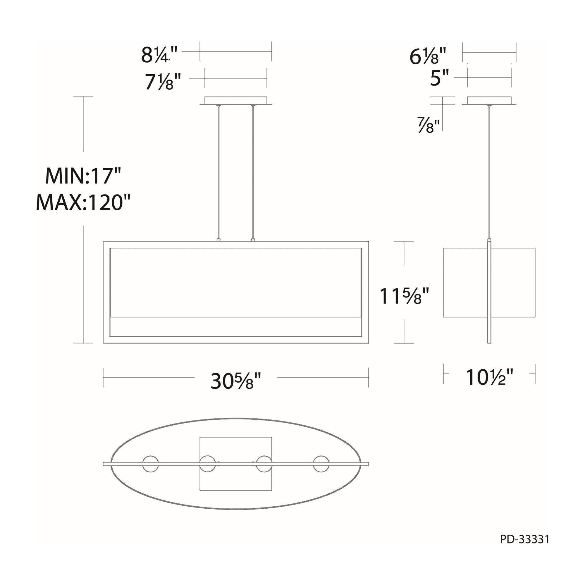 dweLED - Park Avenue 30.6" LED Linear Pendant - Lights Canada