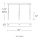 Modern Forms - Magic LED 3 Light Linear Chandelier - Lights Canada