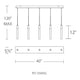Modern Forms - Magic LED 5 Light Linear Chandelier - Lights Canada