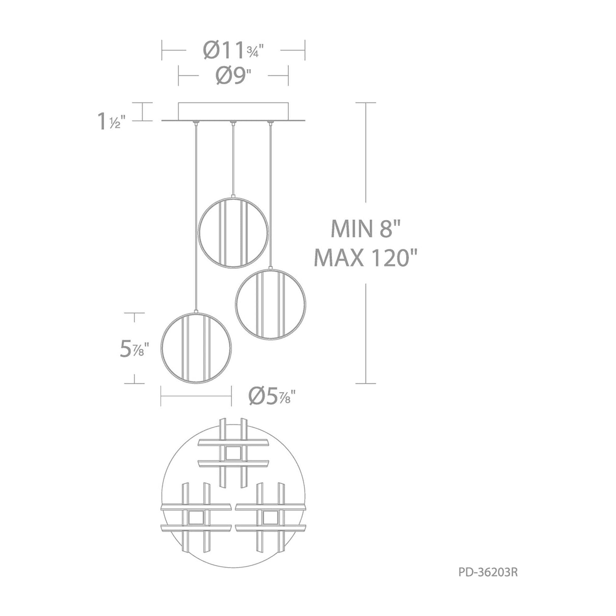 Modern Forms - Carillion LED 3 Light Pendant - Lights Canada