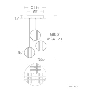 Modern Forms - Carillion LED 3 Light Pendant - Lights Canada