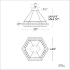 Modern Forms - Atlantis 28" LED Chandelier - Lights Canada