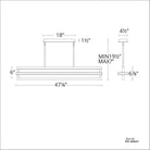 Modern Forms - Atlantis 47" LED Linear Chandelier - Lights Canada