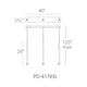 Modern Forms - Cascade LED 3 Light Crystal Linear Chandelier - Lights Canada