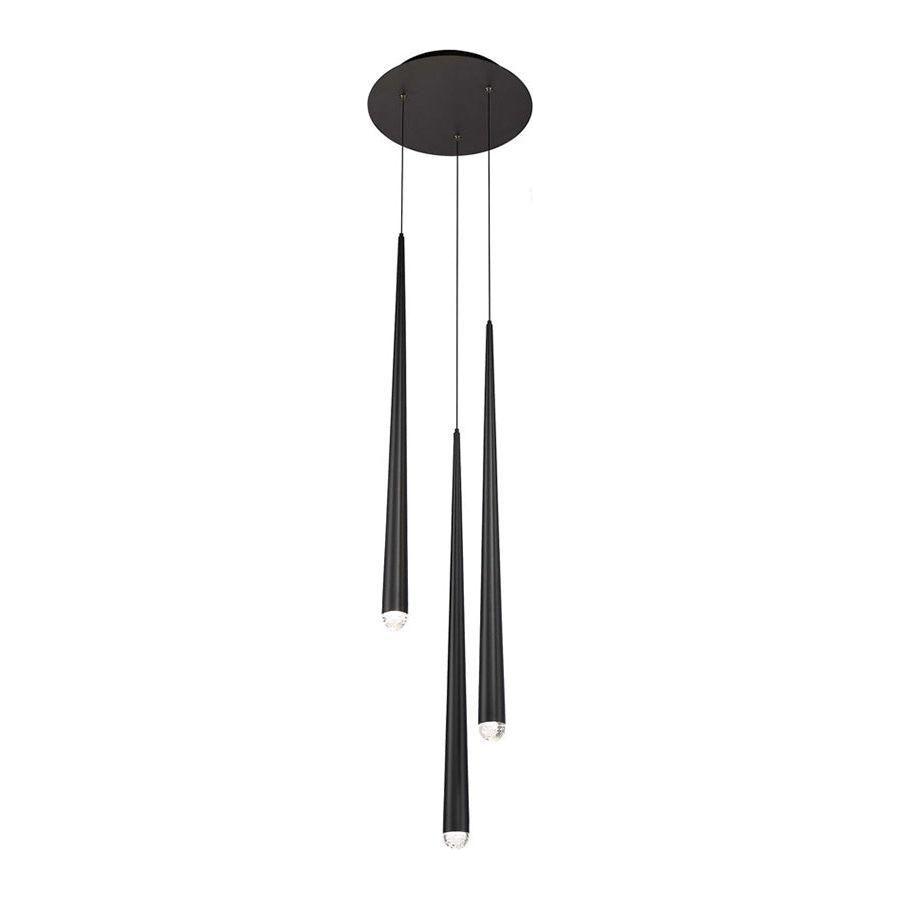 Modern Forms - Cascade LED 3 Light Crystal Round Chandelier - Lights Canada