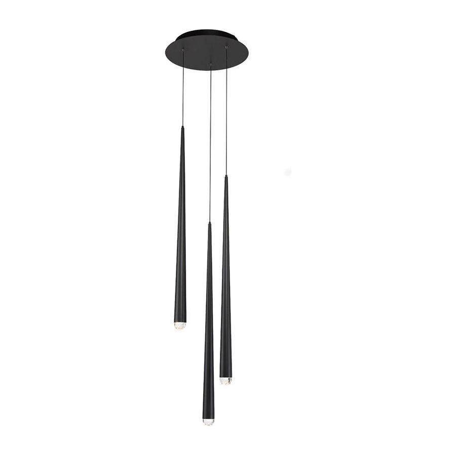 Modern Forms - Cascade LED 3 Light Crystal Round Chandelier - Lights Canada