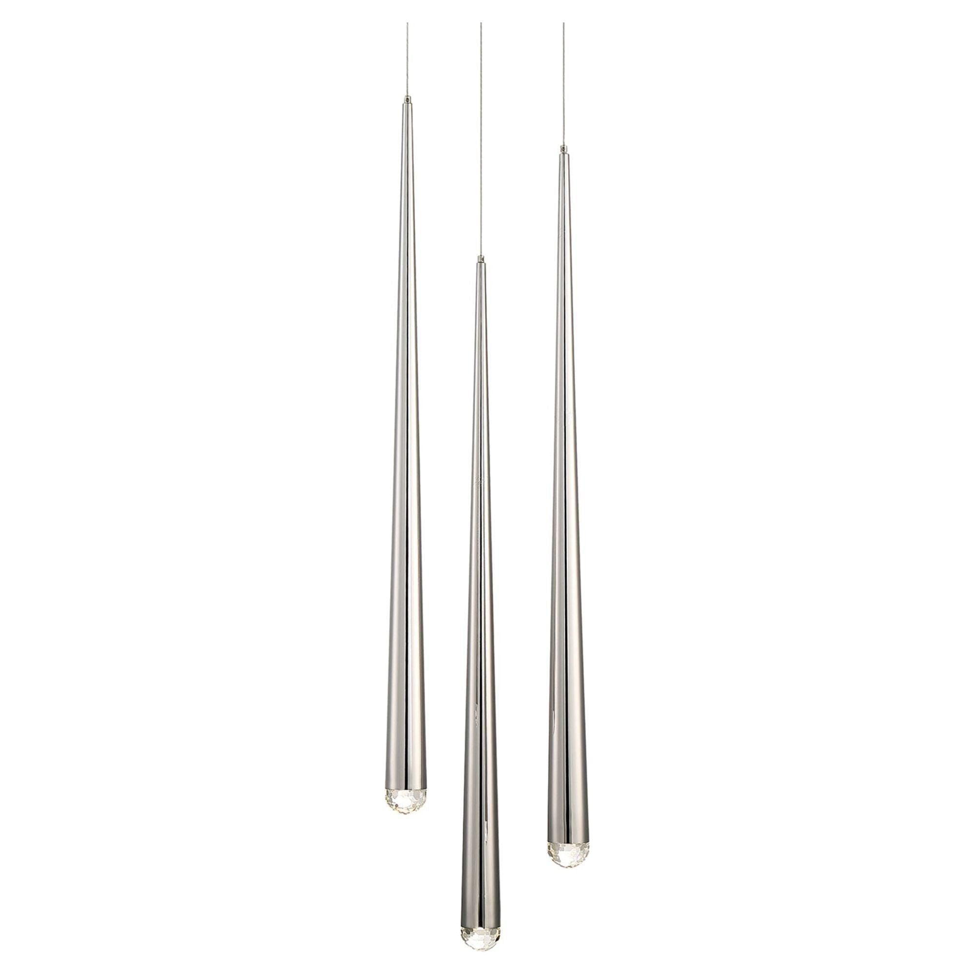 Modern Forms - Cascade LED 3 Light Crystal Round Chandelier - Lights Canada