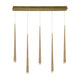 Modern Forms - Cascade LED 5 Light Crystal Linear Chandelier - Lights Canada