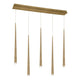 Modern Forms - Cascade LED 5 Light Crystal Linear Chandelier - Lights Canada