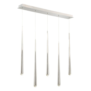 Modern Forms - Cascade LED 5 Light Crystal Linear Chandelier - Lights Canada