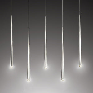 Modern Forms - Cascade LED 5 Light Crystal Linear Chandelier - Lights Canada