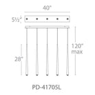 Modern Forms - Cascade LED 5 Light Crystal Linear Chandelier - Lights Canada