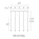 Modern Forms - Cascade LED 5 Light Crystal Linear Chandelier - Lights Canada