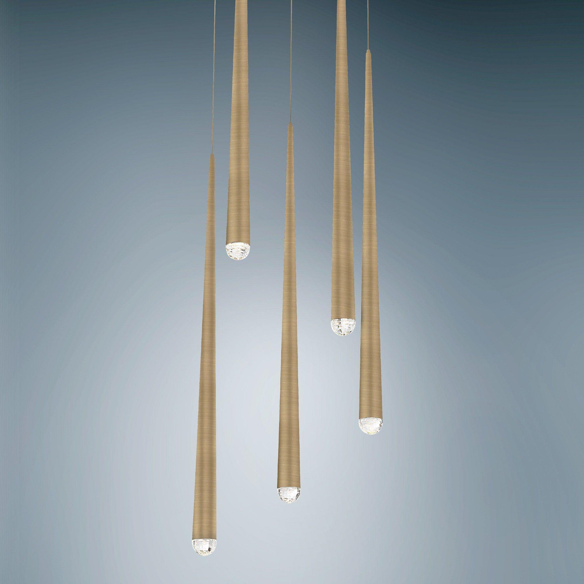 Modern Forms - Cascade LED 5 Light Crystal Round Chandelier - Lights Canada