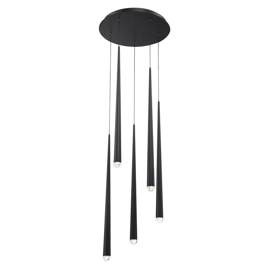 Modern Forms - Cascade LED 5 Light Crystal Round Chandelier - Lights Canada