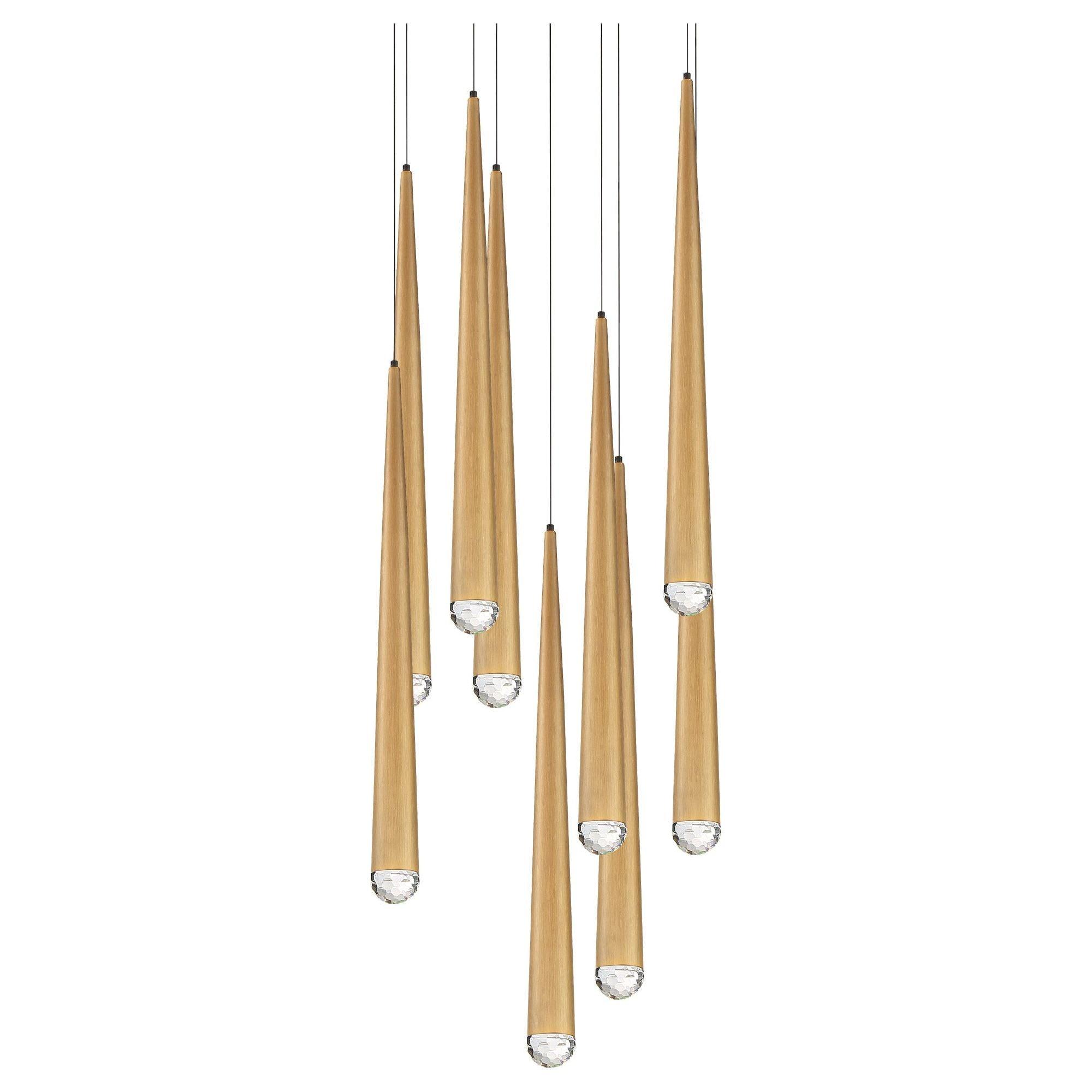 Modern Forms - Cascade LED 9 Light Crystal Round Chandelier - Lights Canada