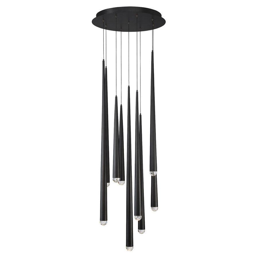 Modern Forms - Cascade LED 9 Light Crystal Round Chandelier - Lights Canada