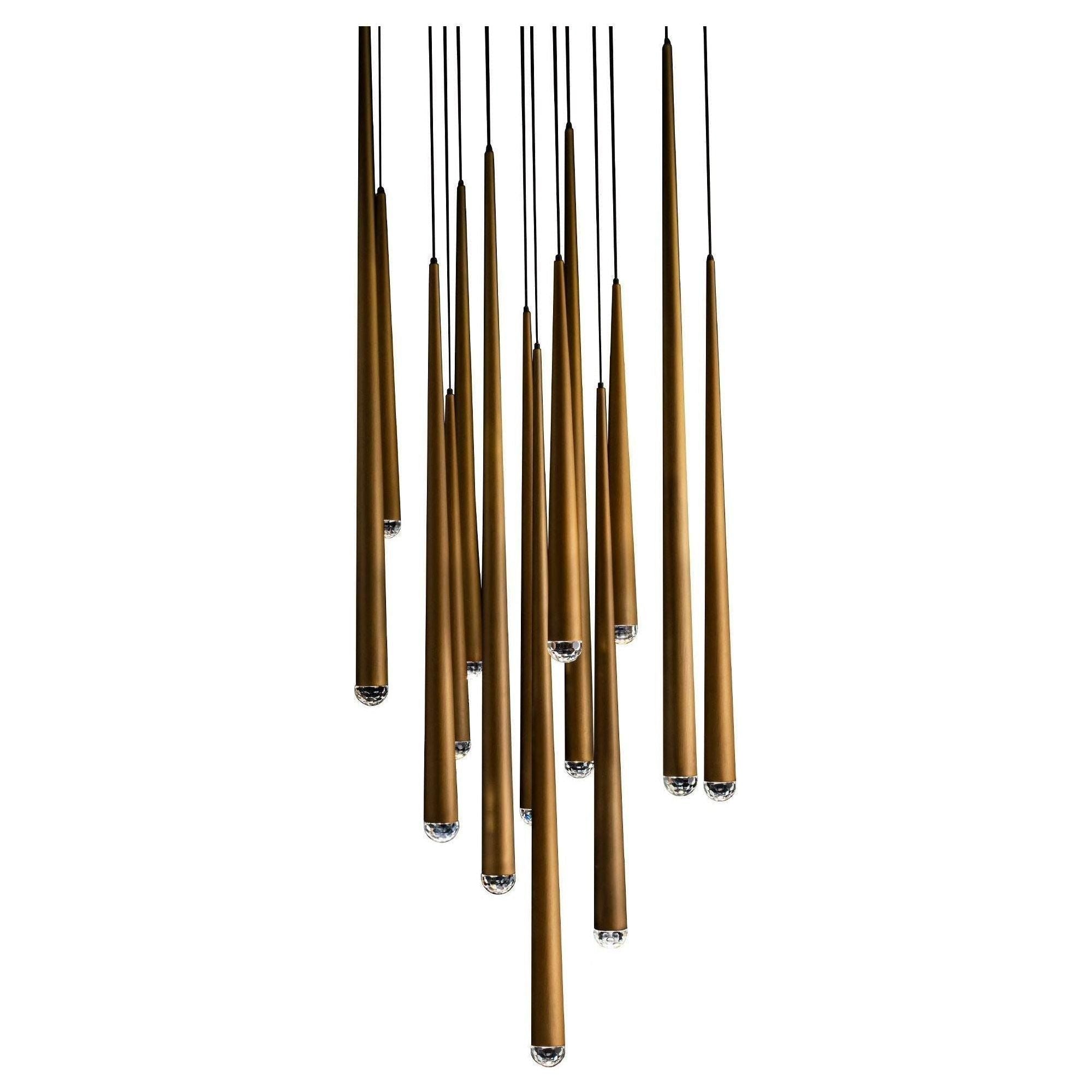 Modern Forms - Cascade LED 15 Light Crystal Round Chandelier - Lights Canada