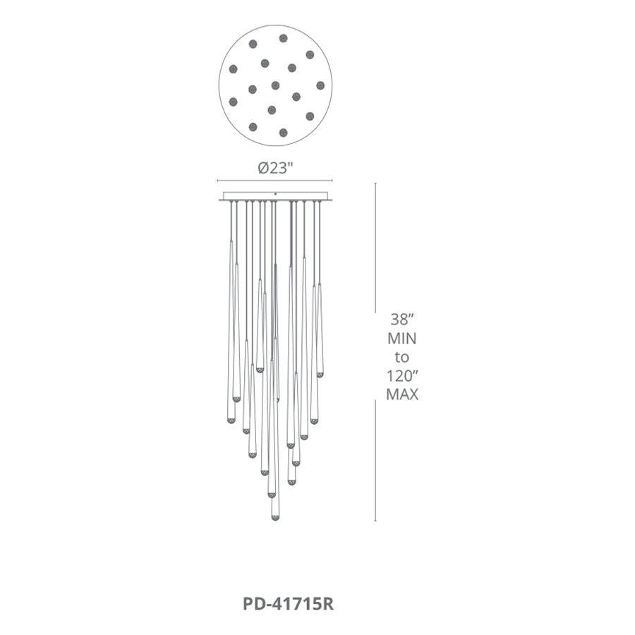 Modern Forms - Cascade LED 15 Light Crystal Round Chandelier - Lights Canada