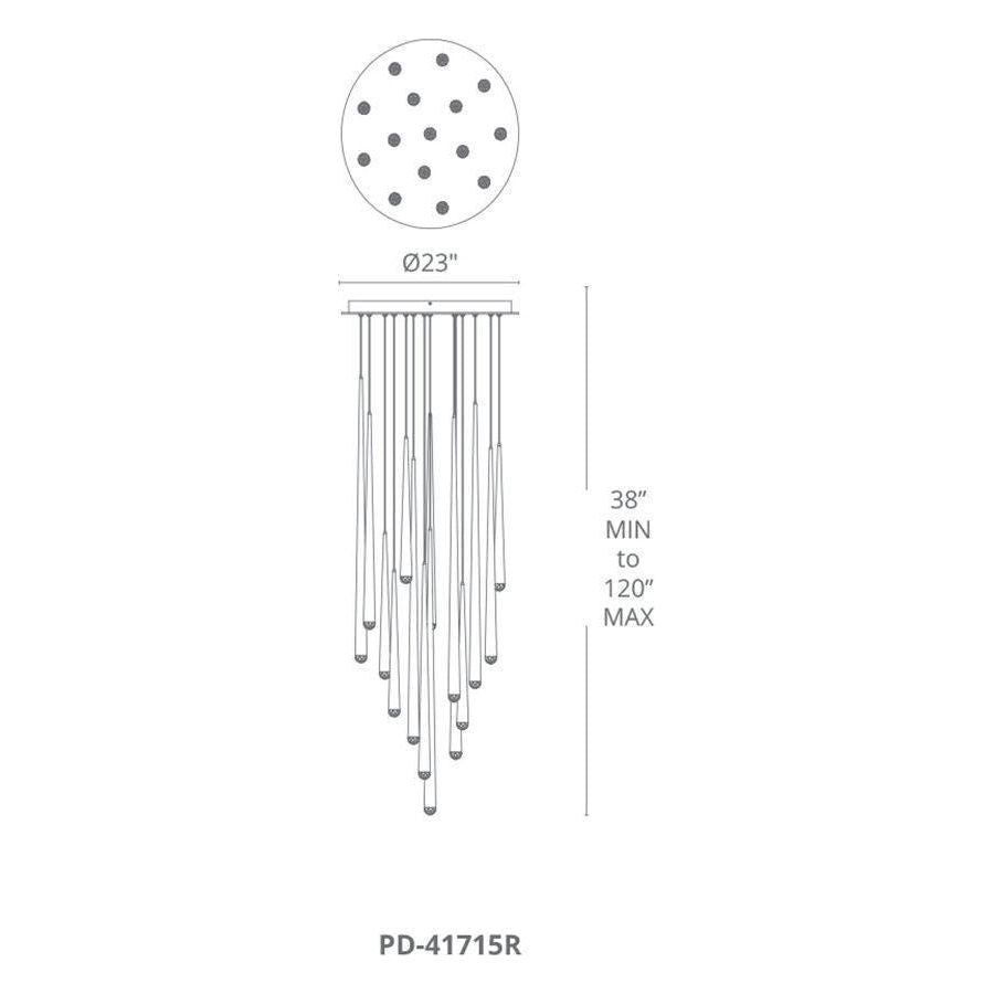 Modern Forms - Cascade LED 15 Light Crystal Round Chandelier - Lights Canada