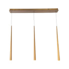 Modern Forms - Cascade LED 3 Light Etched Glass Linear Chandelier - Lights Canada