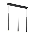 Modern Forms - Cascade LED 3 Light Etched Glass Linear Chandelier - Lights Canada