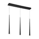 Modern Forms - Cascade LED 3 Light Etched Glass Linear Chandelier - Lights Canada