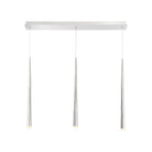 Modern Forms - Cascade LED 3 Light Etched Glass Linear Chandelier - Lights Canada