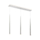 Modern Forms - Cascade LED 3 Light Etched Glass Linear Chandelier - Lights Canada