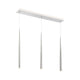 Modern Forms - Cascade LED 3 Light Etched Glass Linear Chandelier - Lights Canada