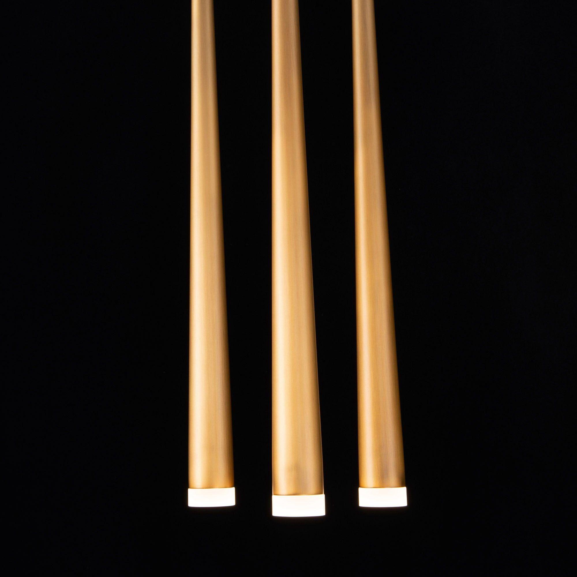 Modern Forms - Cascade LED 3 Light Etched Glass Round Chandelier - Lights Canada