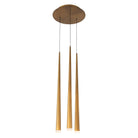 Modern Forms - Cascade LED 3 Light Etched Glass Round Chandelier - Lights Canada