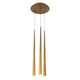 Modern Forms - Cascade LED 3 Light Etched Glass Round Chandelier - Lights Canada