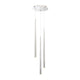 Modern Forms - Cascade LED 3 Light Etched Glass Round Chandelier - Lights Canada