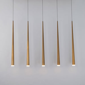 Modern Forms - Cascade LED 5 Light Etched Glass Linear Chandelier - Lights Canada