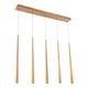Modern Forms - Cascade LED 5 Light Etched Glass Linear Chandelier - Lights Canada