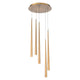 Modern Forms - Cascade LED 5 Light Etched Glass Round Chandelier - Lights Canada