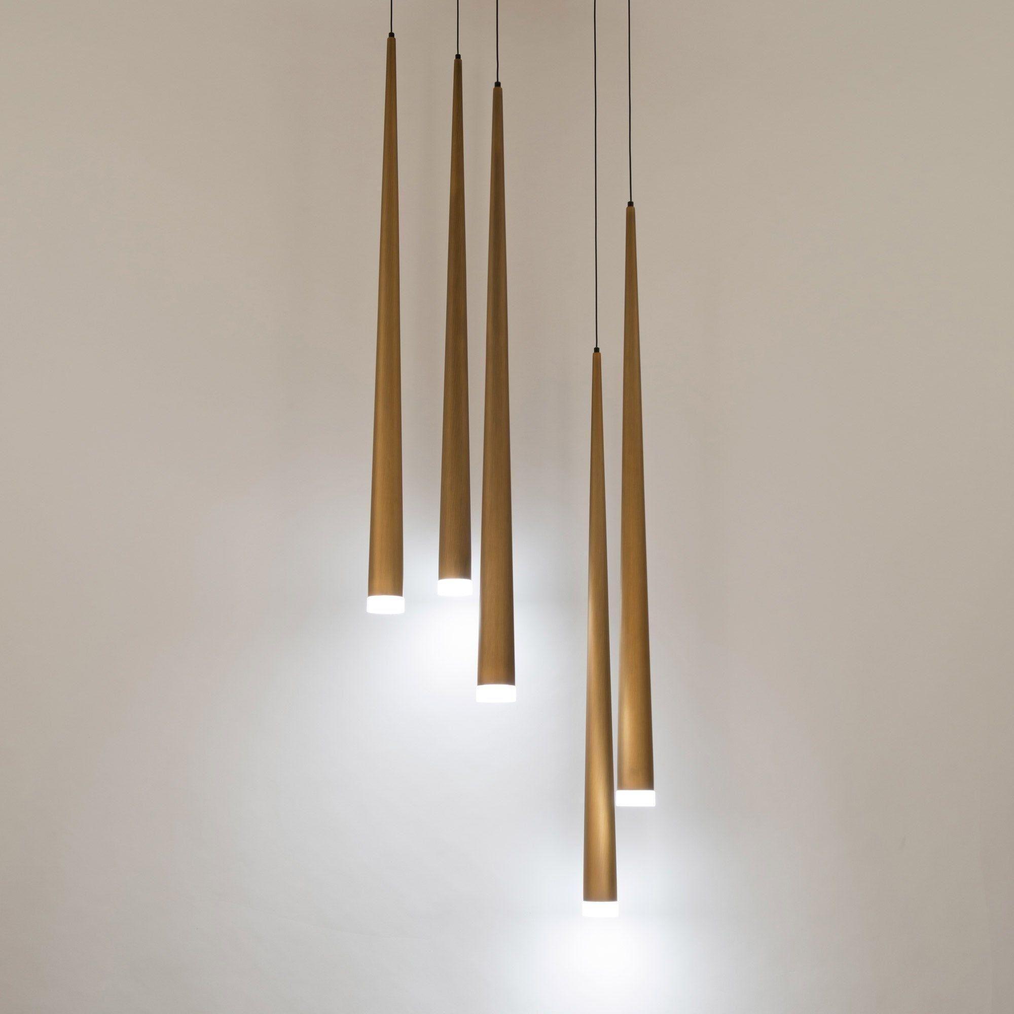 Modern Forms - Cascade LED 5 Light Etched Glass Round Chandelier - Lights Canada