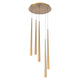 Modern Forms - Cascade LED 5 Light Etched Glass Round Chandelier - Lights Canada