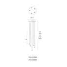 Modern Forms - Cascade LED 5 Light Etched Glass Round Chandelier - Lights Canada