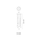 Modern Forms - Cascade LED 9 Light Etched Glass Round Chandelier - Lights Canada