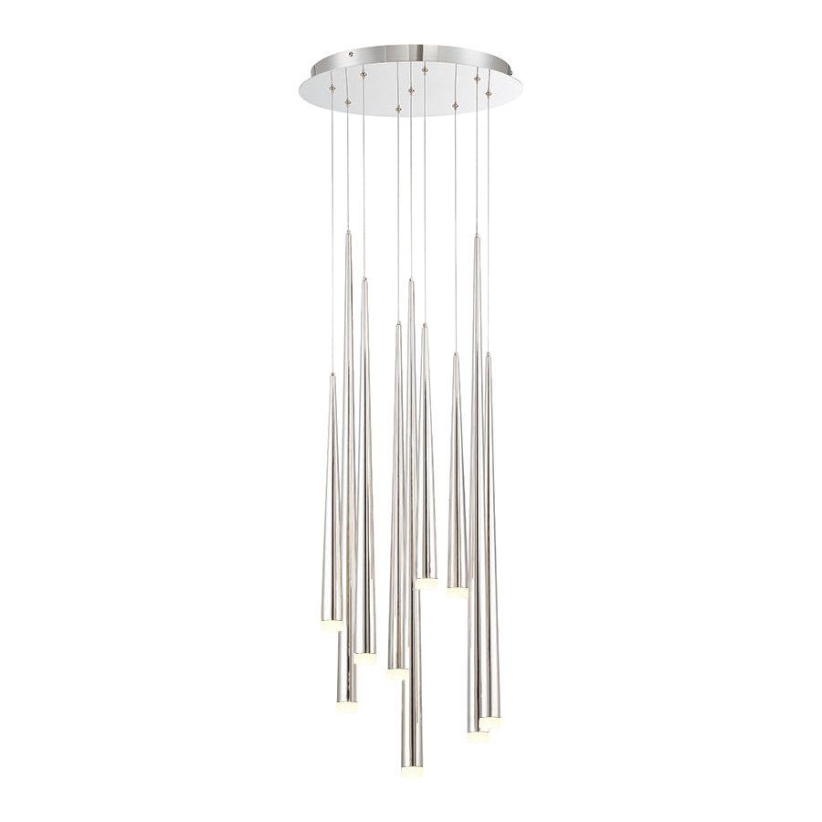 Modern Forms - Cascade LED 9 Light Etched Glass Round Chandelier - Lights Canada
