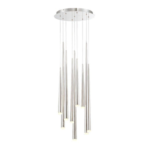 Modern Forms - Cascade LED 9 Light Etched Glass Round Chandelier - Lights Canada