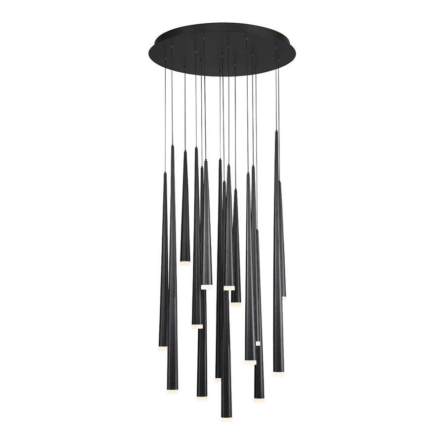 Modern Forms - Cascade LED 15 Light Etched Glass Round Chandelier - Lights Canada