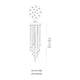Modern Forms - Cascade LED 15 Light Etched Glass Round Chandelier - Lights Canada