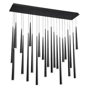 Modern Forms - Cascade LED 23 Light Etched Glass Linear Chandelier - Lights Canada