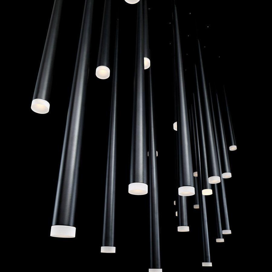 Modern Forms - Cascade LED 23 Light Etched Glass Linear Chandelier - Lights Canada