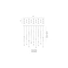 Modern Forms - Cascade LED 23 Light Etched Glass Linear Chandelier - Lights Canada