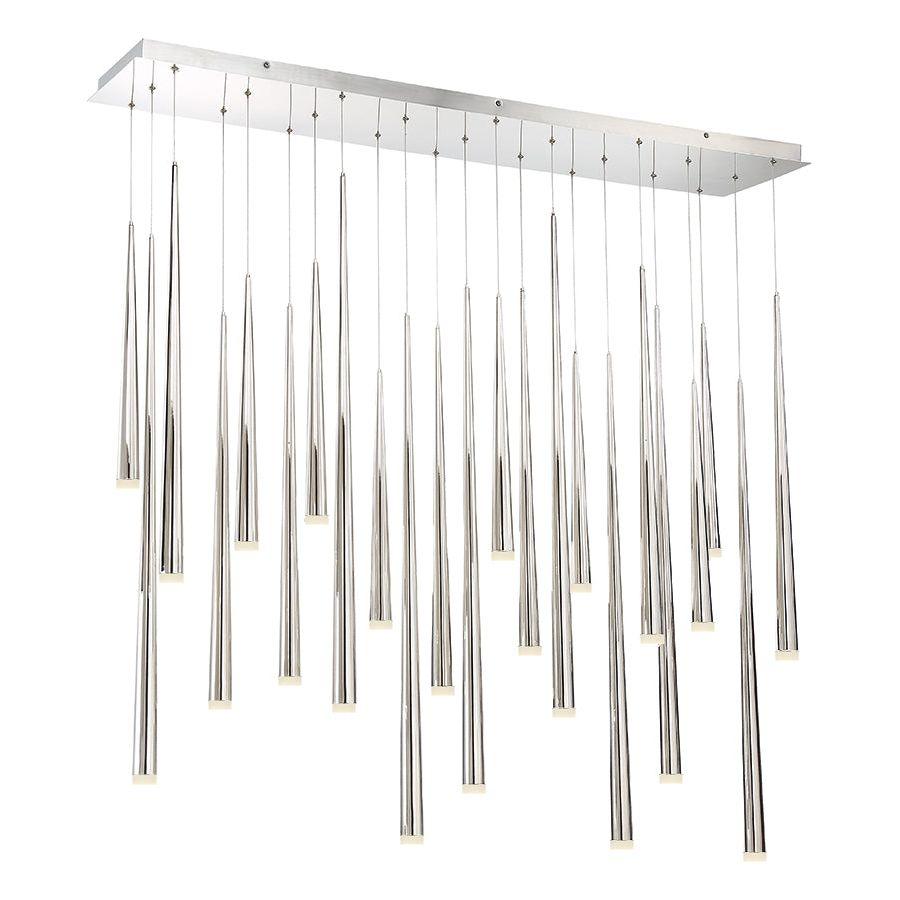 Modern Forms - Cascade LED 23 Light Etched Glass Linear Chandelier - Lights Canada